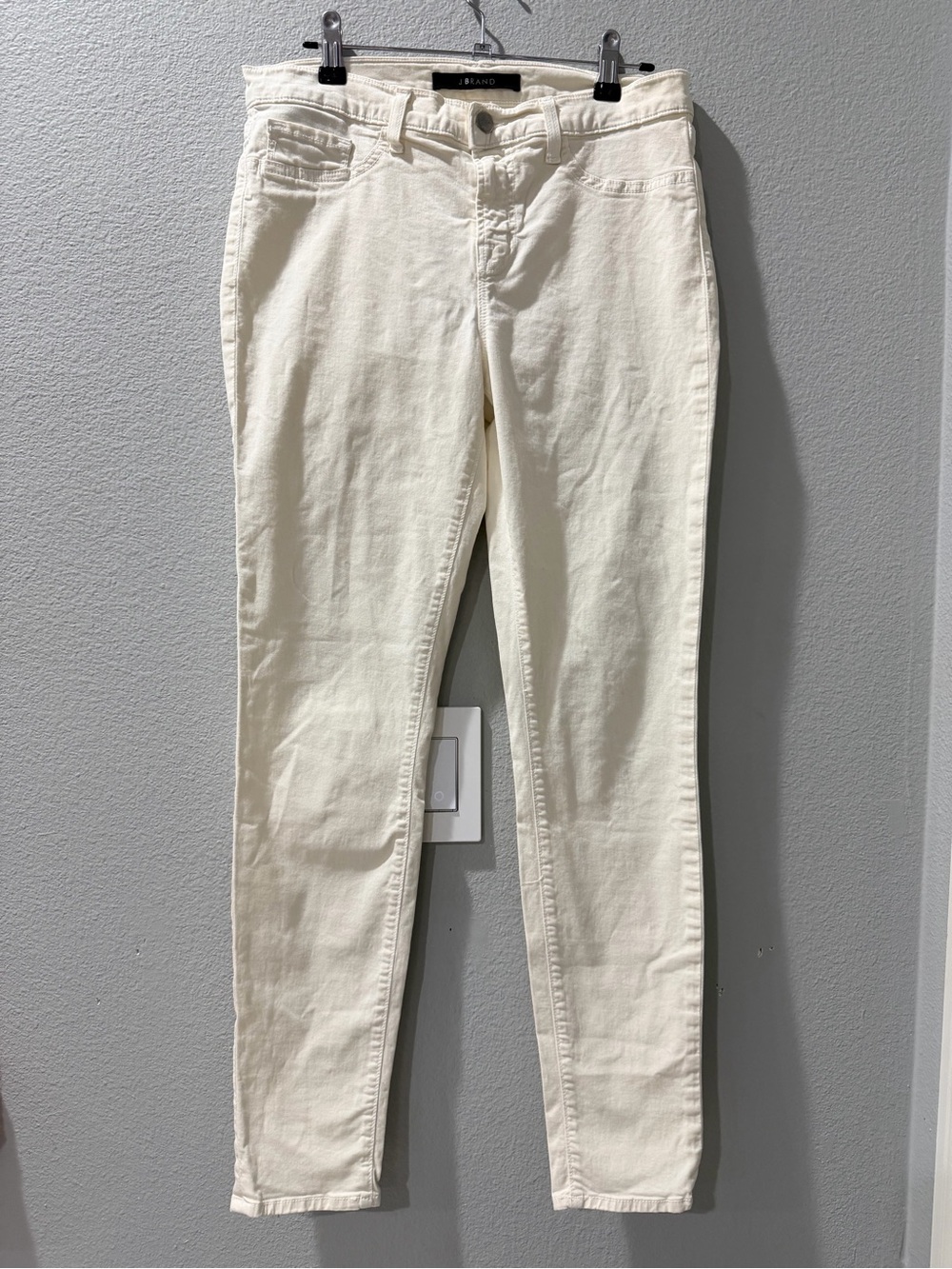 J Brand White Skinny Jeans - Classic High-Rise